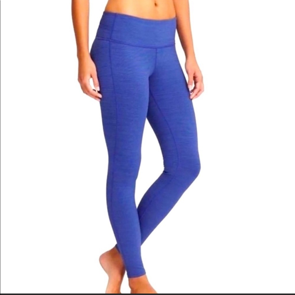 Athleta Chaturanga Spacedye Cobalt Blue Leggings